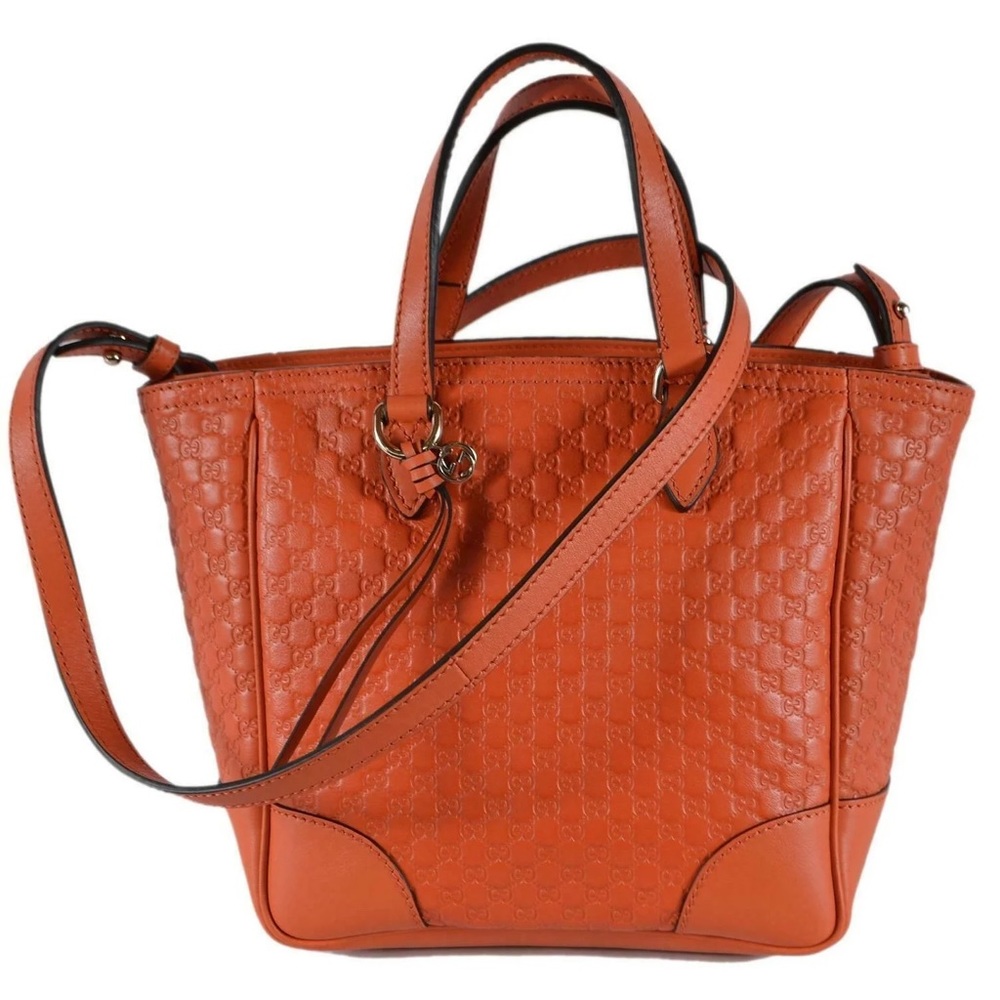 Gucci Orange Guccissima GG Logo Bree Crossbody Bag - Picture 2 of 15